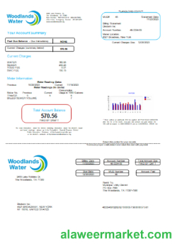 Woodlands Water utility business bill,  SCR